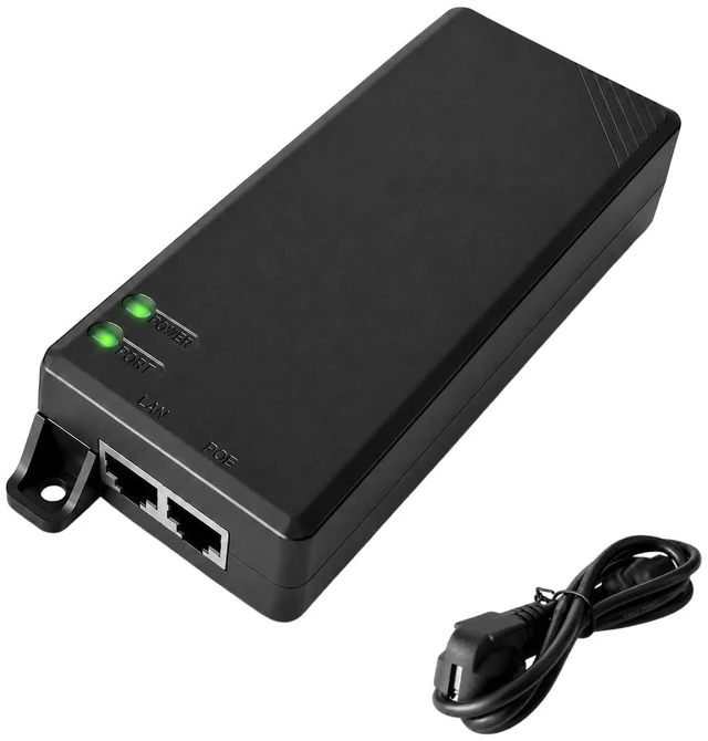 Main image of Elfcam - 150W PoE Injector 2.5Gb/1.25Gb for Starlink Gen 3 and Gen 2, Passive PoE Injector with 3KV Overvoltage Protection, Play & Plug, Input 100-240V AC and Output 150W 48V-56V