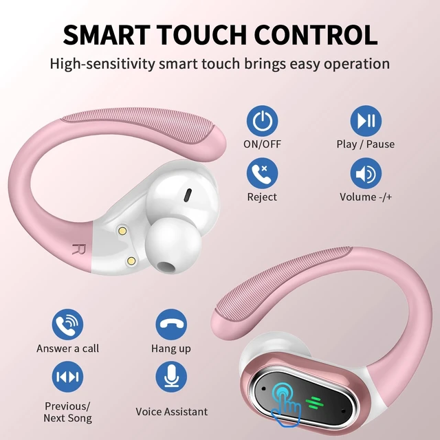 Alt view image 4 of 5 - Wireless Earbuds, 2026 New Bluetooth 5.4 Headphones Sport, 60H+ HiFi Stereo