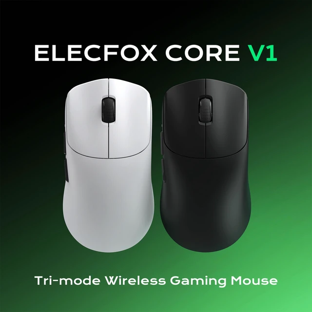Alt view image 2 of 5 - ELECFOX Core V1 Tri-Mode Wireless Gaming Mouse, with Adjustable Maximum DPI of 24,000, PAW3311 Sensor, 500mAh, 55g, 2.4G/BT/USB-C Rechargeable