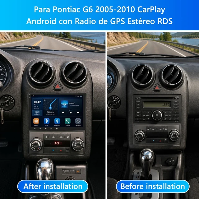 Alt view image 2 of 5 - 8 Inch Car Stereo for Pontiac G6 2005-2010, Wireless CarPlay & Android Auto