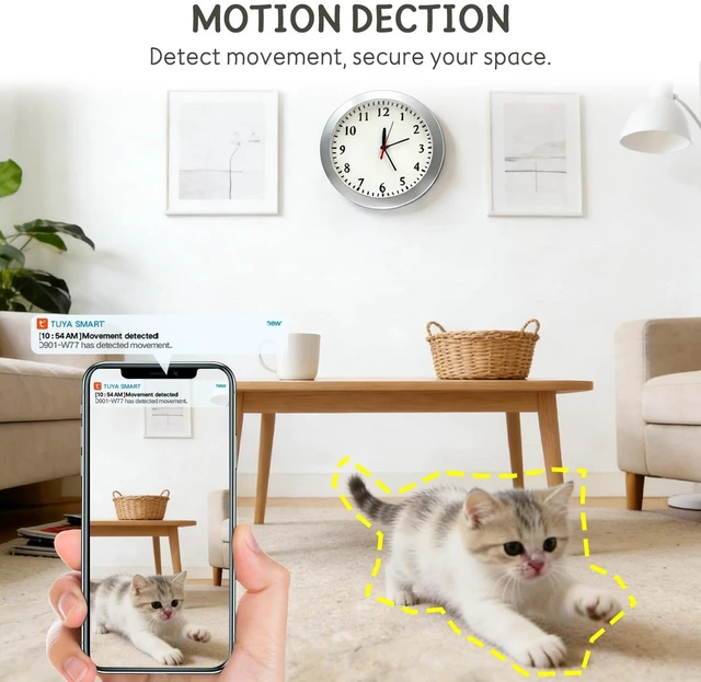 Alt view image 3 of 5 - HSJAKKK Hidden Camera Nanny Cam Wireless Hidden Spy Clock Cameras Indoor