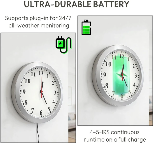 Alt view image 5 of 5 - HSJAKKK Hidden Camera Nanny Cam Wireless Hidden Spy Clock Cameras Indoor