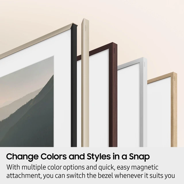 Alt view image 3 of 5 - Samsung 55-Inch The Frame Customizable Bezel, Sand Gold Metal, 2026 Model
