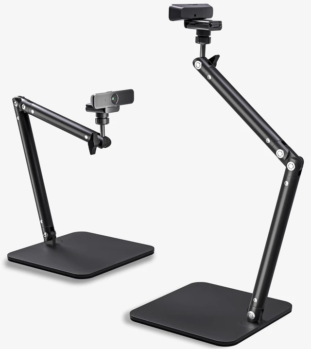 Main image of Lufia Webcam Camera Stand, Phone Mount, Sturdy Desk Mount for Webcam C922 C930e C920S C920 C615 C960 C920x BRIO 4K, Phone Mount, Right Light with 1/4" Thread