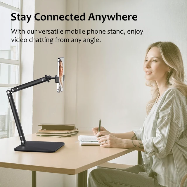 Alt view image 2 of 5 - Lufia Webcam Camera Stand, Phone Mount, Sturdy Desk Mount for Webcam C922 C930e C920S C920 C615 C960 C920x BRIO 4K, Phone Mount, Right Light with 1/4" Thread