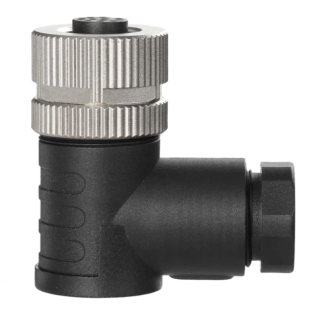 Alt view image 2 of 4 - Eonvic Industrial M12 12 Pin Female A Code Aviation Connector 12mm Circular 30V 1A Waterproof Solder Right Angle Plugs for Automation Sensor/Actuator 4PCS