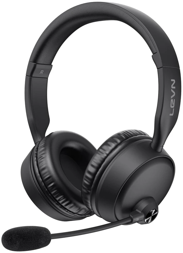 Main image of Bluetooth Headset with Microphone, 60 Hrs Bluetooth Headphones with Mic, Wireless Headset with Mic for Work/Meetings/Office/iPhone/Phone Calls/Call Center/Computer/PC/Teams/Zoom/Podcast/Skype/W