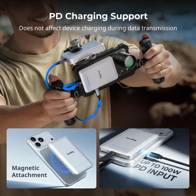 Alt view image 5 of 5 - SMALLRIG Portable SSD 2TB, Up to 1000MB/s, USB-C, USB 3.2 Gen 2, Aluminum