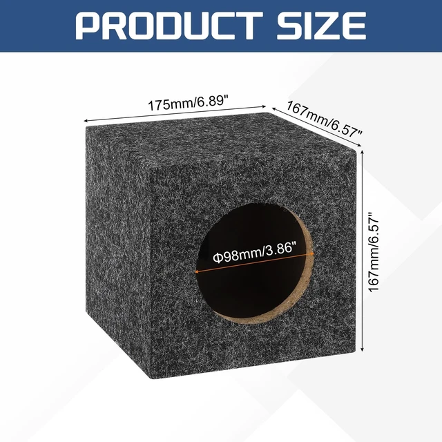 Alt view image 2 of 5 - MECCANIXITY 4 Inch Ported Wooden Speaker Enclosure, Gray Single Vented Subwoofer Box Car Audio Truck Speaker Box for DIY Home Vehicle Audio Custom Sound Supplies