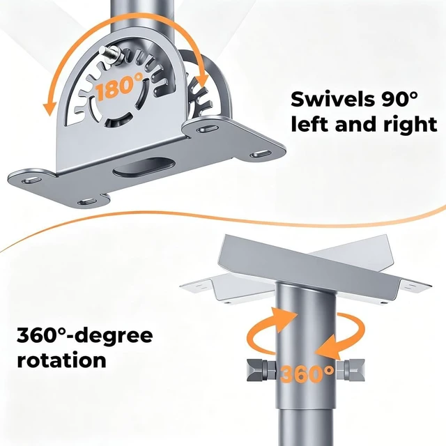 Alt view image 2 of 5 - Starlink Roof Mount for Standard 4/4X/Gen 3, 360 Adjustable Wall Bracket