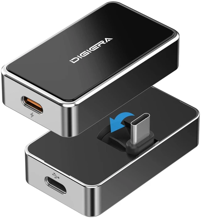 Main image of DIGIERA Portable SSD/Hub, All-in-One 2TB 2000MB/s Portable Solid State Drive Supports Apple 4K 60fps ProRes, USB 3.2 Rugged IP65 Ultra-Compact Portable External Hard Drive Compatible With iPhone 15/16