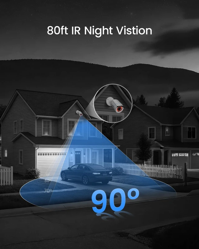 Alt view image 3 of 5 - ZOSI 3K Lite 16CH Wired Security Camera System, 16 X 2MP Cameras, 4TB HDD