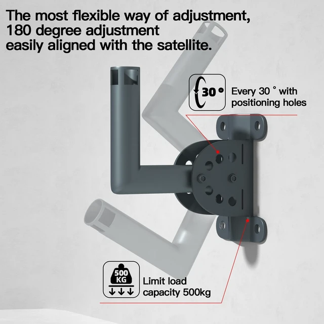 Alt view image 4 of 5 - Foboull Adjustable Short Wall Mount Kit for Starlink Standard Actuated, Compatible with Starlink Gen 2, Includes Roof Mount Adapter,Star Links Internet Satellite Kit