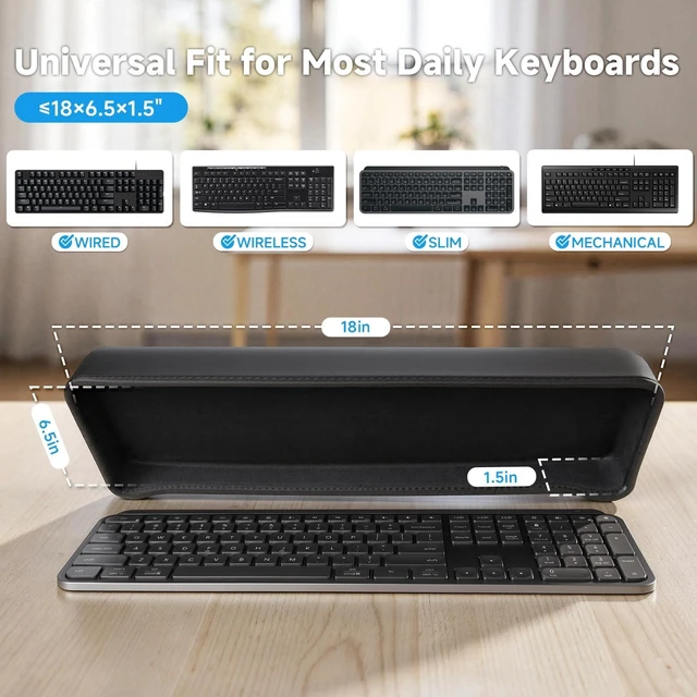 Alt view image 2 of 5 - CaSZLUTION EVA Keyboard Dust Cover for Computer Keyboards (18x6.5x1.5Inch)