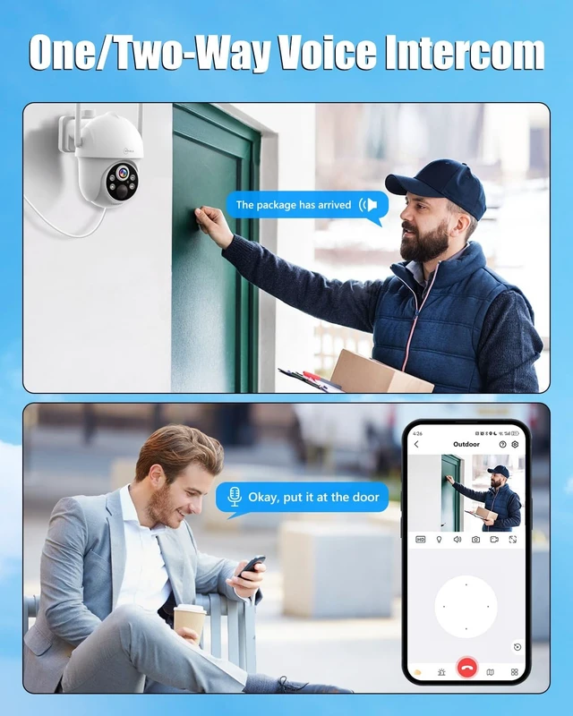 Alt view image 3 of 5 - Movols Guard your home Solar 4G Cellular PTZ Camera Wireless Outdoor with 64G TF Card, Auto Tracking, 4MP HD Off Grid Camera