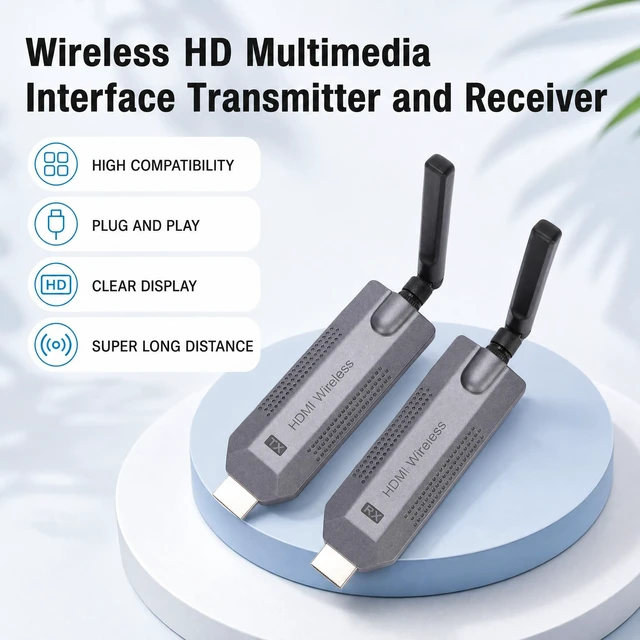 Alt view image 2 of 5 - Wireless HD Transmitter Receiver 1080P 60Hz for TVs