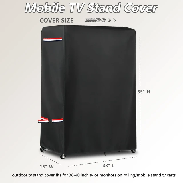 Alt view image 2 of 5 - Dipurman 38-40 Inch Waterproof Outdoor TV Trolley Cover,Courtyard TV Cover