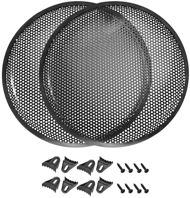 Main image of uxcell 2pcs 15" Speaker Waffle Grill Metal Mesh Subwoofer Guard