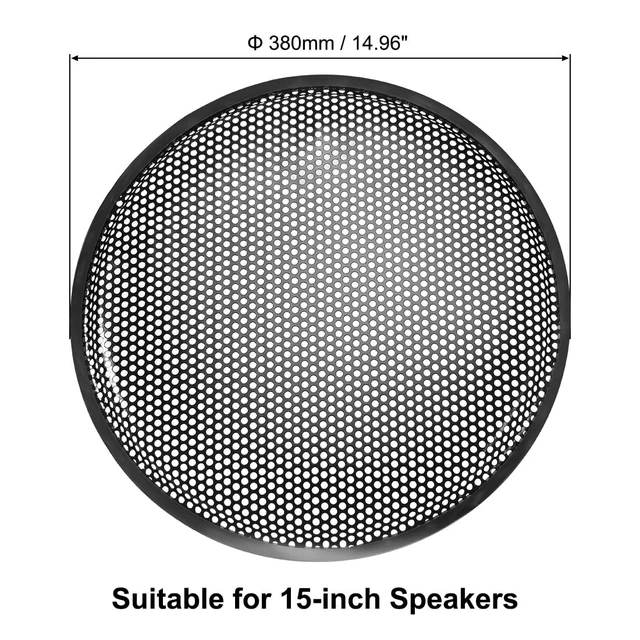 Alt view image 2 of 4 - uxcell 2pcs 15" Speaker Waffle Grill Metal Mesh Subwoofer Guard