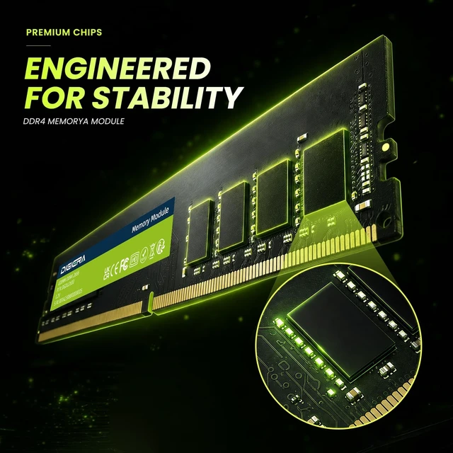 Alt view image 3 of 5 - DIGIERA 16GB DDR4 Memory Module, 2666MHz DU260 UDIMM RAM 288-Pin Computer Memory, 1.2V CL19 Non-ECC Computer Internal Memory for Desktop