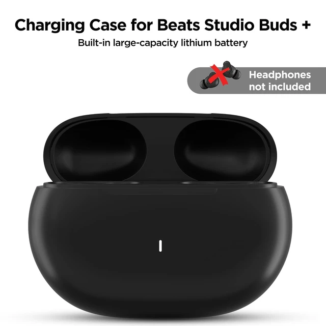 Alt view image 2 of 5 - Replacement Charging Case with Beats Studio Buds & Studio Buds+ (Not Include Earbud) Type-C Protective Case (Black) Charger with Bluetooth Pairing Sync Button & 660mAh Built-in Battery'