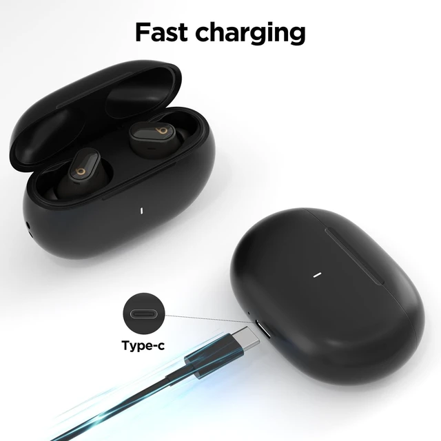 Alt view image 5 of 5 - Replacement Charging Case with Beats Studio Buds & Studio Buds+ (Not Include Earbud) Type-C Protective Case (Black) Charger with Bluetooth Pairing Sync Button & 660mAh Built-in Battery'