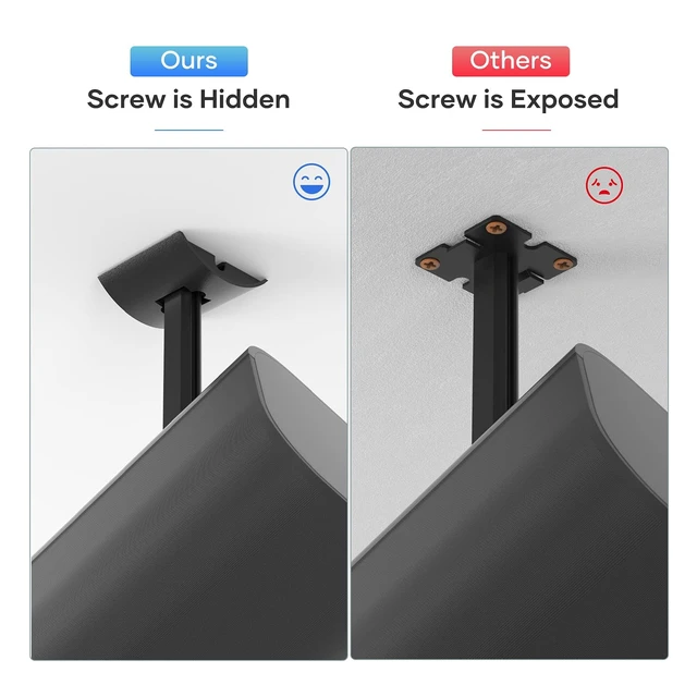 Alt view image 4 of 5 - notiela Speaker Ceiling Mount for Roku Speaker Wall Mount - Tilt and Swivel Adjustable Mounting Brackets for Roku Wireless Speakers with Hardware Kit, 1 Pack