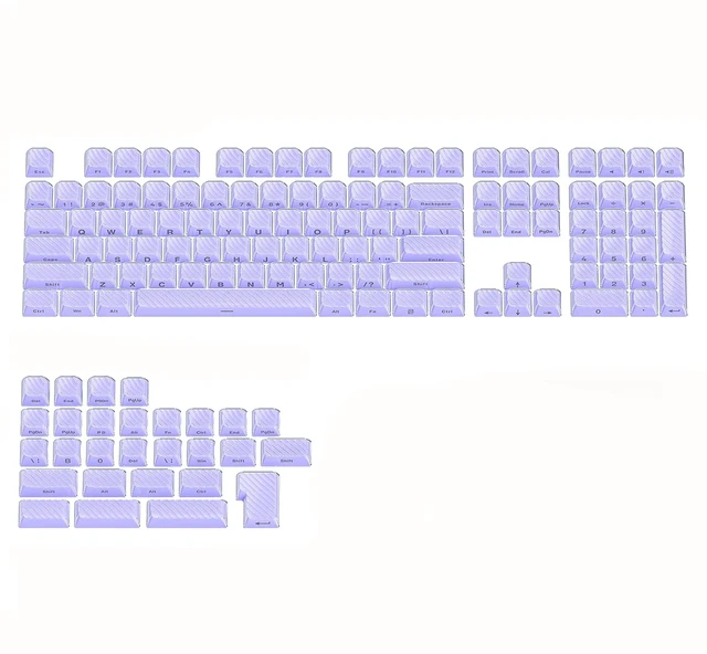 Main image of GTSP 136 Keys Purple Keycaps Side Printed OEM Profile for Gaming Keyboard