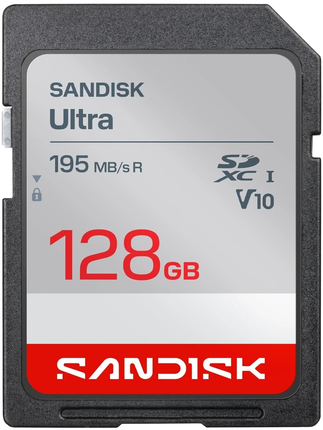 Main image of SANDISK 128GB Ultra SD Memory Card, Up to 195MB/s Read Speeds, UHS-I