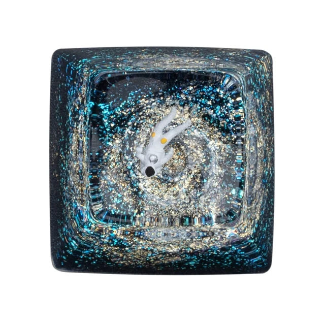Alt view image 2 of 5 - OCEANKECA Artisan Keycap for DIY Replacenment, Handmade Resin Keycap, Astronaut Custom Keycaps for Switch Gaming, Cherry MX Mechanical Keyboards (Yellow Interstellar)