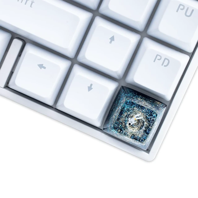 Alt view image 3 of 5 - OCEANKECA Artisan Keycap for DIY Replacenment, Handmade Resin Keycap, Astronaut Custom Keycaps for Switch Gaming, Cherry MX Mechanical Keyboards (Yellow Interstellar)