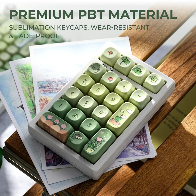 Alt view image 2 of 5 - PBT Keyboard keycaps,Shine Through MOA Frog Green keycaps