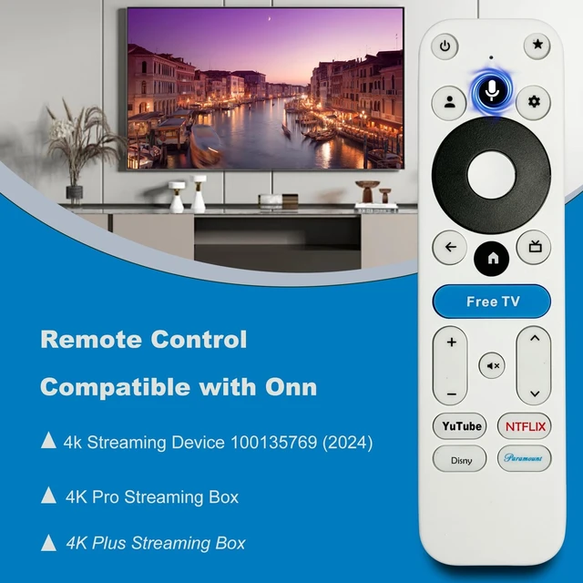 Alt view image 2 of 5 - NPTWARCOT Replaced Voice Remote fit for onn 4K Plus/4K Pro Streaming Device