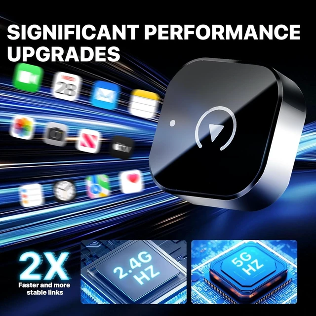 Alt view image 2 of 5 - 3-in-1 Wireless CarPlay Adapter: Retains Original Factory Settings + Enhanced Stability, with Plug-and-Play Convenience (Simple Installation) and a Compact, Portable Build.