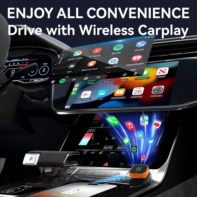 Alt view image 2 of 5 - TK-YB 2026 Wireless CarPlay Adapter for iPhone and Android Auto Mini Wired