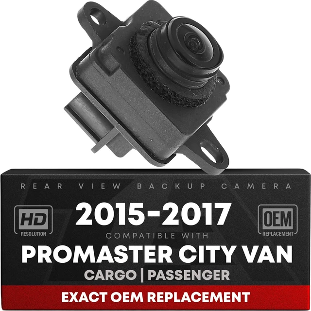 Main image of Rear View Backup Camera, Reverse Park Assist - Compatible with 2015-2017 RAM ProMaster City Cargo Van, Passenger Van - OEM 68334451AA, 68311544AA, 68263903AA, 592-055, CH1960121