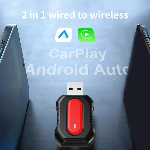 Alt view image 2 of 5 - TrolinkTek Wireless CarPlay Adapter for Apple iPhone & Android Auto, 2-in-1 Fast & Stable Mini CarPlay Adapter Convert Wired to Wireless,Plug & Play, BT5.4, 2.4G/5G WiFi