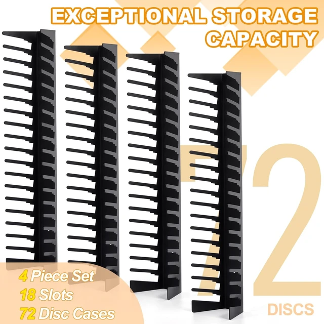 Alt view image 4 of 5 - EZFXHD WTER 4 Pack Video Game Case Storage Wall Mount - Holds Up to 72 Disc Boxes,Metal Wall Mounted Game Case Holder for PS,DVD,Xbox Game Organizer