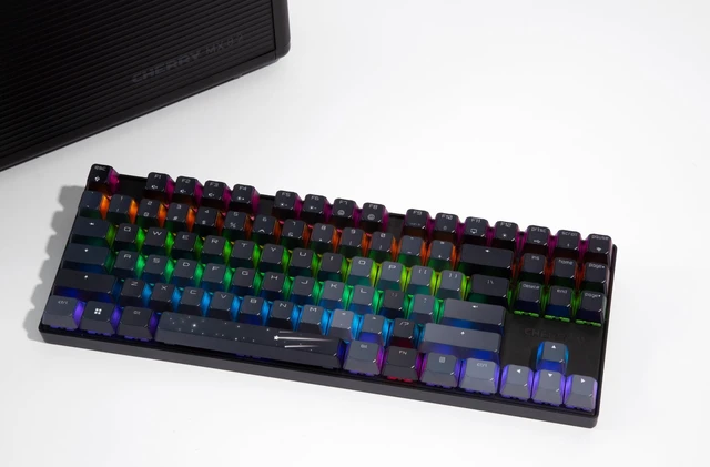 Alt view image 2 of 5 - Cherry MX 8.2 TKL Wireless XAGA, Tenkeyless Mechanical Gaming Keyboard, Bluetooth, 2.4 GHz & Wired Mode, Double-Shot PBT Keycaps, MX2A Blue Switches, Black