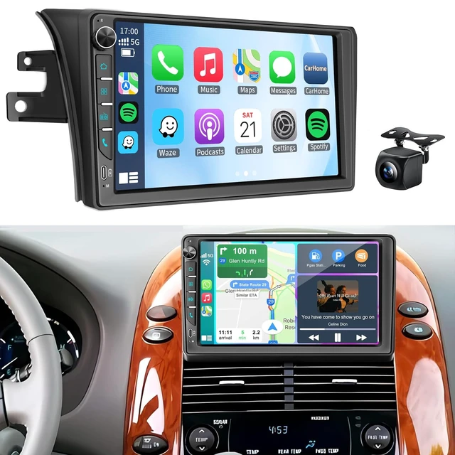 Alt view image 2 of 5 - 9 inch Touchscreen Car Radio Stereo with Wireless Carplay Android Auto Navi Volume Knob for Toyota Sienna 2004 2005 2006 2007 2008 2009 2010