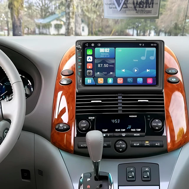 Alt view image 4 of 5 - 9 inch Touchscreen Car Radio Stereo with Wireless Carplay Android Auto Navi Volume Knob for Toyota Sienna 2004 2005 2006 2007 2008 2009 2010