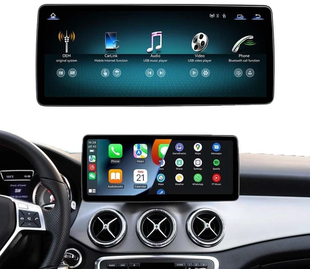 Main image of 2026 Upgraded 12.3" Linux Touchscreen for Benz A/CLA/GLA Class (2013-2018) NTG4.5/4.7 System Wireless CarPlay & Android Auto Car Radio Screen with OEM Bluetooth