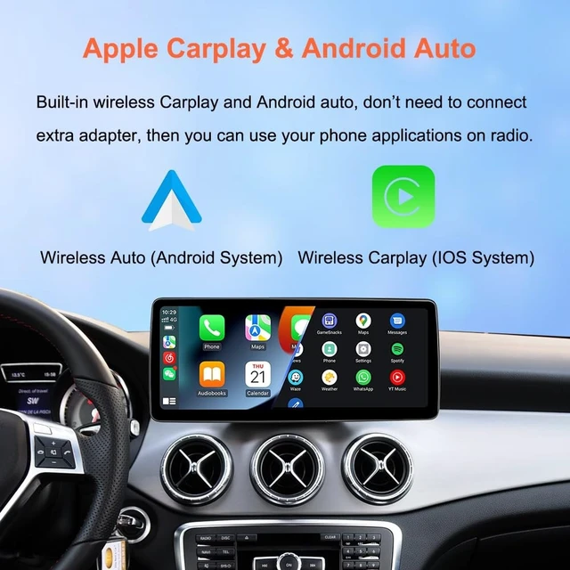 Alt view image 2 of 5 - 2026 Upgraded 12.3" Linux Touchscreen for Benz A/CLA/GLA Class (2013-2018) NTG4.5/4.7 System Wireless CarPlay & Android Auto Car Radio Screen with OEM Bluetooth