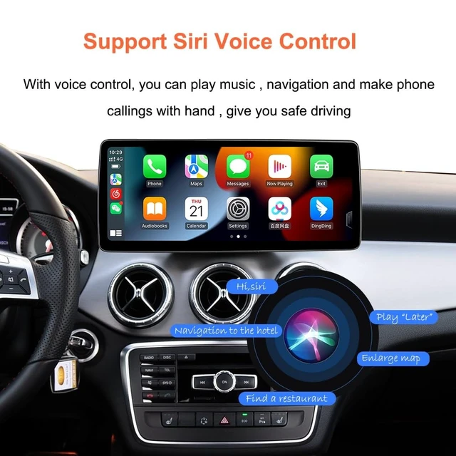 Alt view image 3 of 5 - 2026 Upgraded 12.3" Linux Touchscreen for Benz A/CLA/GLA Class (2013-2018) NTG4.5/4.7 System Wireless CarPlay & Android Auto Car Radio Screen with OEM Bluetooth