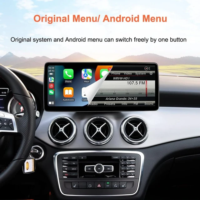 Alt view image 4 of 5 - 2026 Upgraded 12.3" Linux Touchscreen for Benz A/CLA/GLA Class (2013-2018) NTG4.5/4.7 System Wireless CarPlay & Android Auto Car Radio Screen with OEM Bluetooth