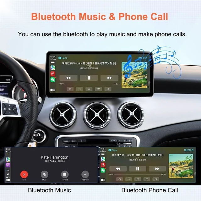 Alt view image 5 of 5 - 2026 Upgraded 12.3" Linux Touchscreen for Benz A/CLA/GLA Class (2013-2018) NTG4.5/4.7 System Wireless CarPlay & Android Auto Car Radio Screen with OEM Bluetooth