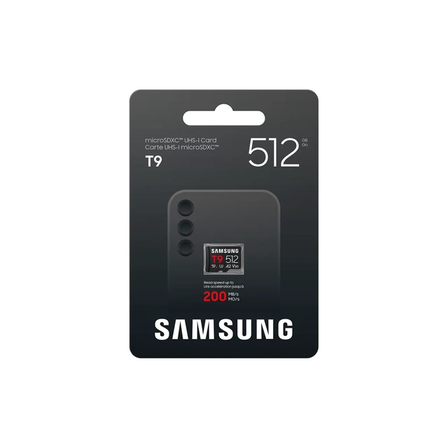 Alt view image 3 of 5 - Samsung microSDXC T9 512GB Memory Card, Transfer Speeds Up to 200MB/s