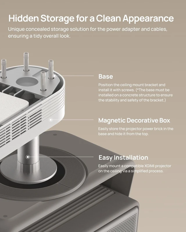 Alt view image 4 of 5 - XGIMI Ceiling Mount New, Designed H20 Series Projectors