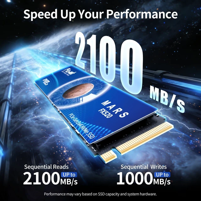 Alt view image 2 of 5 - Fikwot M.2 SSD 256GB NVMe SSD M2 2280 PCIe Gen3 x4, Up to 2100MB/s, Internal Solid State Drive for Laptop PC Desktop 3D NAND, FX520