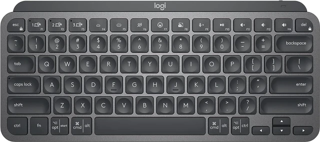 Main image of Logitech MX Keys Mini Minimalist Wireless Illuminated Keyboard, Compact, Bluetooth, Backlit, USB-C, Compatible with Apple macOS, iOS, Windows, Linux, Android, Metal Build - Graphite (use